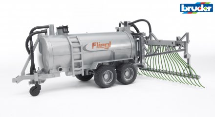 Bruder Fliegl barrel trailer with spread tubes