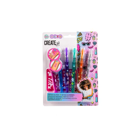 Create it! Tattoo perfume pen 6pk + 2 stencils