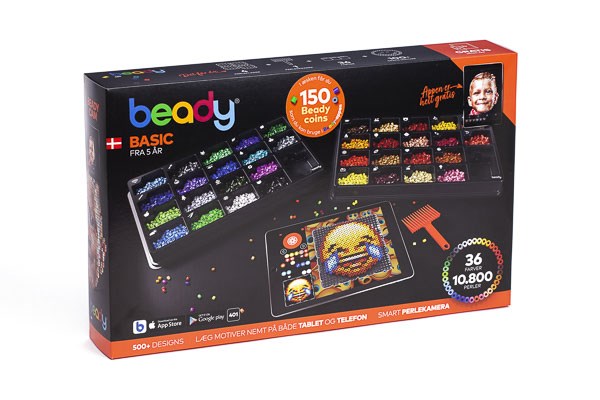 Beady Basic 10800 perler, 4 plater, 1 skrape