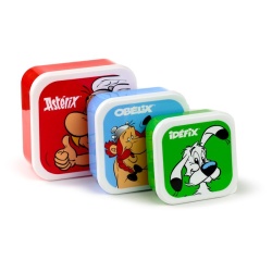 3-Pack Lunchlådor - Asterix, Obelix & Idefix (Dogm